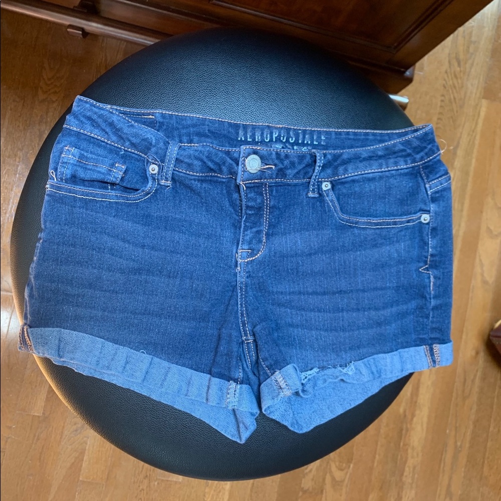 Aeropostale Dark Wash Midi Shorts